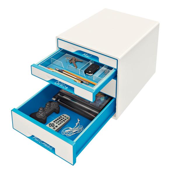 Leitz schubladenbox wow cube a4 52132036 weiss/blau, 4 schubladen - Leitz-52132036-4002432115358-02.jpg
