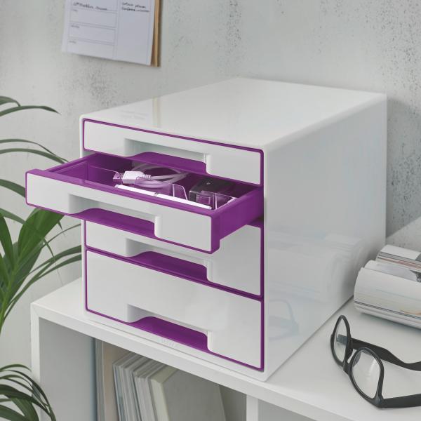 Leitz schubladenbox wow cube a4 52132062 weiss/violett, 4 schubladen - Leitz-52132062-4002432115389-03.jpg