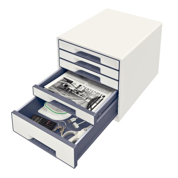 Leitz schubladenbox wow cube a4 52142001 weiss/grau, 5 schubladen - Leitz-52142001-4002432115402-02.jpg