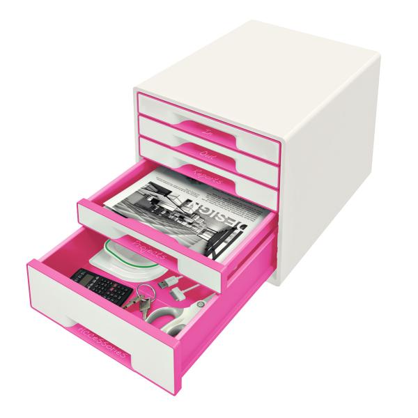 Leitz schubladenbox wow cube a4 52142023 weiss/pink, 5 schubladen - Leitz-52142023-4002432115419-02.jpg