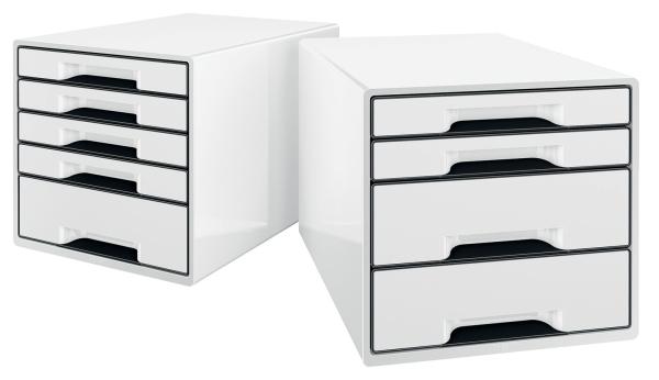 Leitz schubladenbox wow cube a4 5252-10-01 weiss/schwarz, 4 schubladen - Leitz-5252-10-01-4002432115471-03.jpg