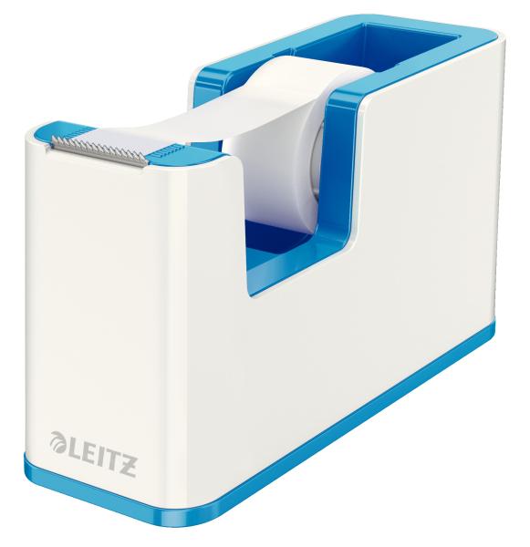 Leitz klebebandabroller wow 19mmx33m 53641036 weiss/blau - Leitz-53641036-4002432113729
