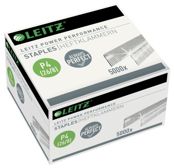 Leitz heftklammern p4 26/8mm 5559-00-00 verzinkt 5000 stück - Leitz-5559-00-00-4002432399185