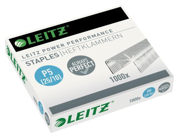 Leitz heftklammern p5 25/10 mm 5574-00-00 verzinkt 1000 stk - Leitz-5574-00-00-4002432364060