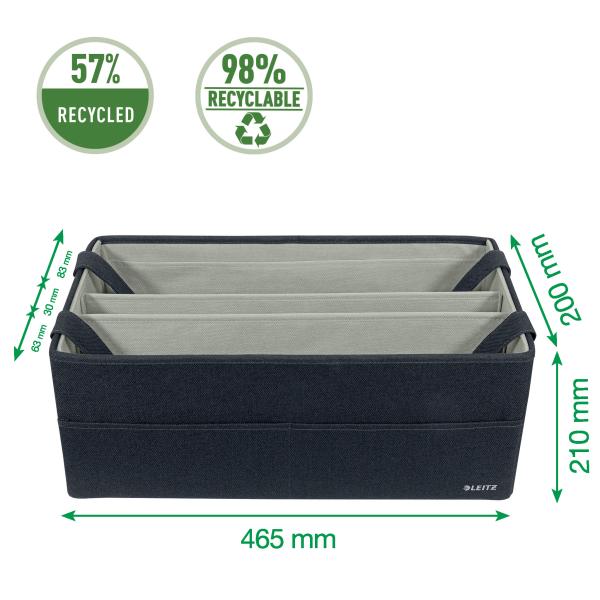 Leitz hot desk stofftasche 6444-00-89 samtgrau 3 fächer 46.5x21x20cm - Leitz-6444-00-89-4002432134625-04.jpg
