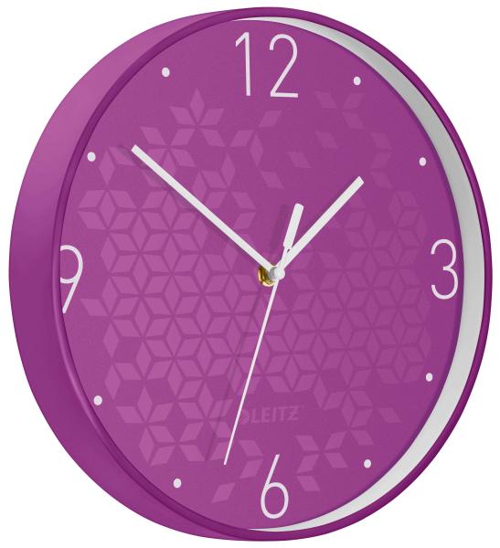 Leitz wanduhr wow 29cm 9015-00-62 violett - Leitz-9015-00-62-4002432122974