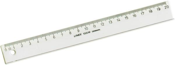 Linex schullineal 20cm 1020m transparent - Linex-1020m-5701221101327