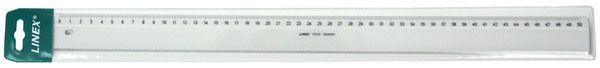 Linex schullineal transparent 50cm 1050m mit tuschkante und facette - Linex-1050m-5701221101358