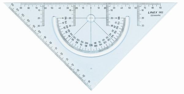 Linex geo-kombi-dreieck 15cm / 18cm 76400l transparent - Linex-76400l-5701221101112