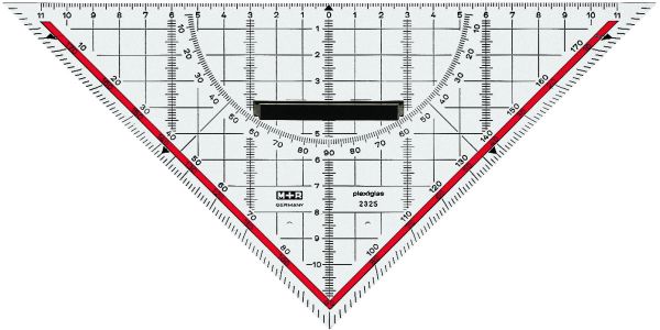 M+r geometriedreieck 22cm 23250100 abnehmbarer griff, rot - Mr-23250100-4004627416004