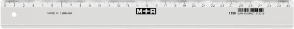 M+r schullineal,schmal 30cm 711300000 klar, skala kunststoff - Mr-711300000-4004627212019