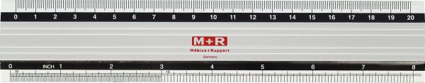 M+r metall-lineal 20cm 718200000 skaliert alu - Mr-718200000-4004627182015