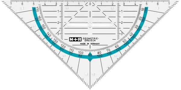 M+r geodreieck 16cm 723170300 glasklar, bruchfest - Mr-723170300-4004627023103