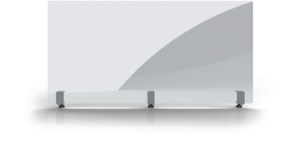 Magnetoplan hygienewand 1200x600mm 11029120 acrylglas, mit klemmhalter - Magnetoplan-11029120-4013695063836