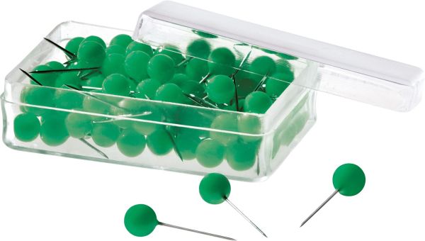 Magnetoplan pinwand-nadeln 111165005 grün, 6x19mm 100 stück - Magnetoplan-111165005-4013695014517