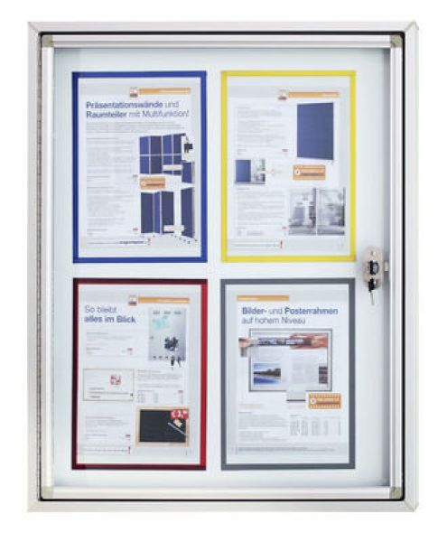 Magnetoplan schaukasten cc 1150x1125x65mm 1214300 outdoor, magnetisch 12x a4 - Magnetoplan-1214300-4013695036465