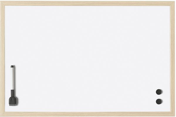 Magnetoplan whiteboard mit holzrahmen 121925 stahl 400x300mm - Magnetoplan-121925-4013695032702