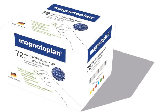 Magnetoplan kreide abgerundet 12305 weiss 72 stück - Magnetoplan-12305-4013695031026