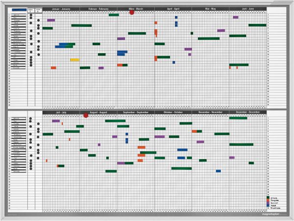 Magnetoplan personal und projektplaner 1241212s 12 monate, 35 pos. 1215x915mm - Magnetoplan-1241212s-4013695045412
