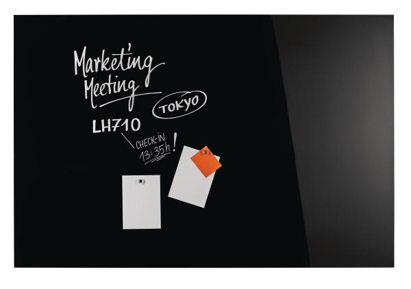 Magnetoplan design-glasboard 1500x1000mm 13408012 schwarz, magnetisch - Magnetoplan-13408012-4013695057187