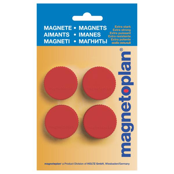 Magnetoplan haltemagnete magnum 16600406 rot, blister 4 stk. - Magnetoplan-16600406-4013695019871-02.jpg