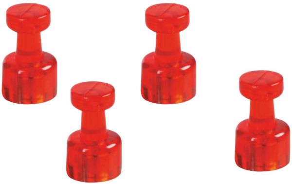 Magnetoplan magnet. memohalter 18x11mm 1666118 rot 4 stk. - Magnetoplan-1666118-4013695024868