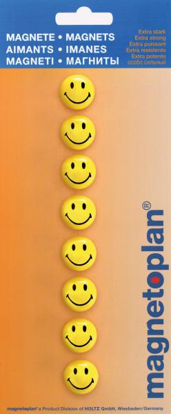 Magnetoplan smiley magnete gelb-schwarz 16671 klein 20mm 8 stk. - Magnetoplan-16671-4013695028446-04.jpg