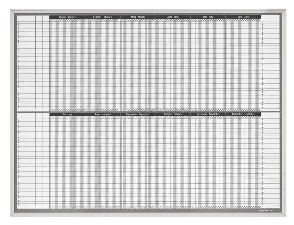 Magnetoplan urlaubs/aktivitätenplaner 3703155 7 tage, 30 ma 1200x900mm - Magnetoplan-3703155-4013695012278