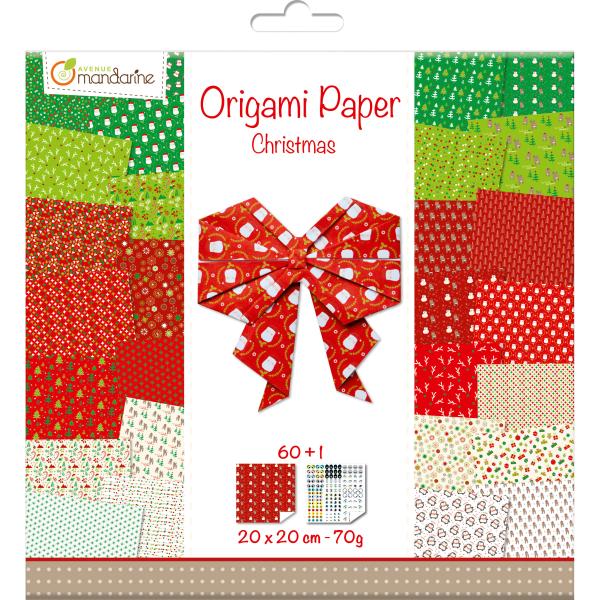 Mandarine origamipapier 20x20cm or506c x-mas 70g 60 blatt - Mandarine-or506c-3609510575069