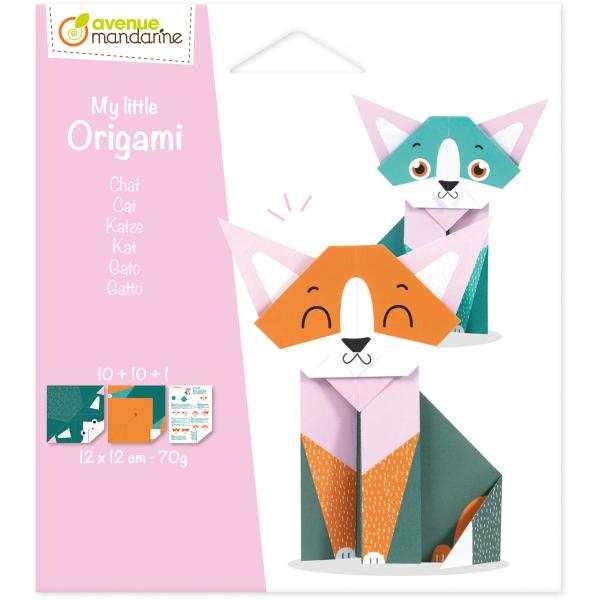 Mandarine origamipapier 12x12cm or508c mon petit katze 20 blatt - Mandarine-or508c-3609510575083