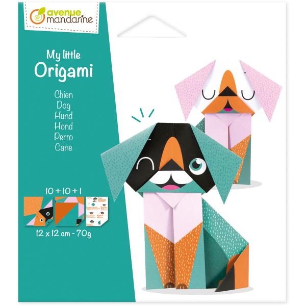 Mandarine origamipapier 12x12cm or509c mon petit hund 20 blatt - Mandarine-or509c-3609510575090