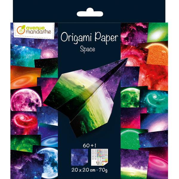 Mandarine origamipapier 20x20cm or519c weltall 70g 60 blatt - Mandarine-or519c-3609510575199