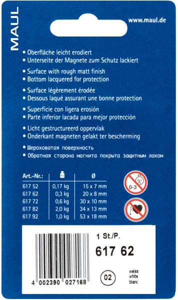 Maul magnete 20mm 6176202 weiss 6 stück - Maul-6176202-4002390027168-02.jpg