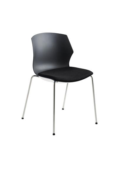 Mayer besucherstuhl ovalounge 25110101 schwarz/chrome - Mayer-25110101-4032376044179
