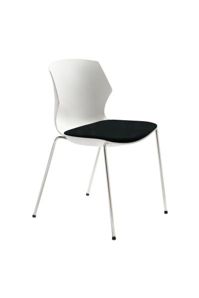 Mayer besucherstuhl ovalounge 25110102 weiss/chrome - Mayer-25110102-4032376145166