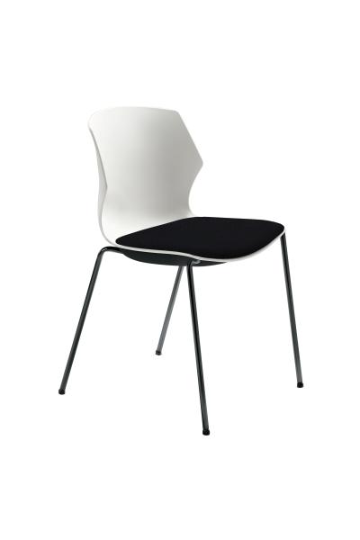 Mayer besucherstuhl ovalounge 25111702 weiss/schwarz - Mayer-25111702-4032376035559