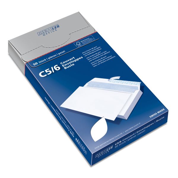 Mettler couvert ohne fenster c5/6 7066-80-s50 80g,hochweiss,kleber 50 stk. - Mettler-7066-80-s50-7640126060057