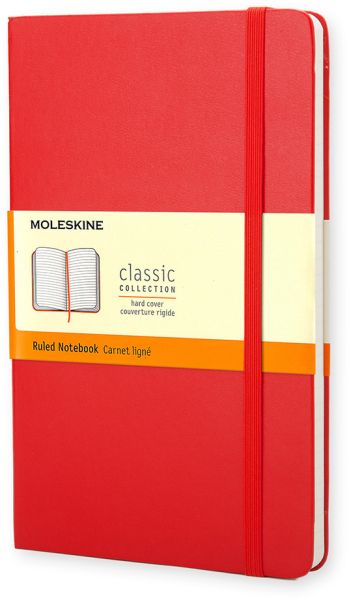 Moleskine notizbuch classic a5 004-8 liniert rot - Moleskine-004-8-9788862930048