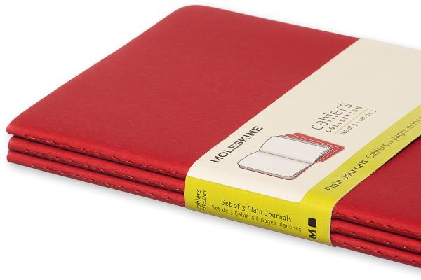 Moleskine notizheft cahier a5 103-8 blanko, rot 3 stück - Moleskine-103-8-9788862931038-05.jpg