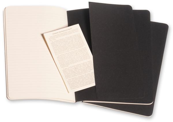 Moleskine notizheft cahier a5 495-6 liniert, schwarz 3 stück - Moleskine-495-6-9788883704956-04.jpg