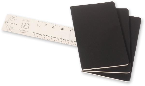 Moleskine notizheft cahier a5 496-3 kariert, schwarz 3 stück - Moleskine-496-3-9788883704963-03.jpg
