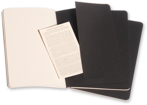 Moleskine notizheft cahier a5 497-0 blanko, schwarz 3 stück - Moleskine-497-0-9788883704970-04.jpg