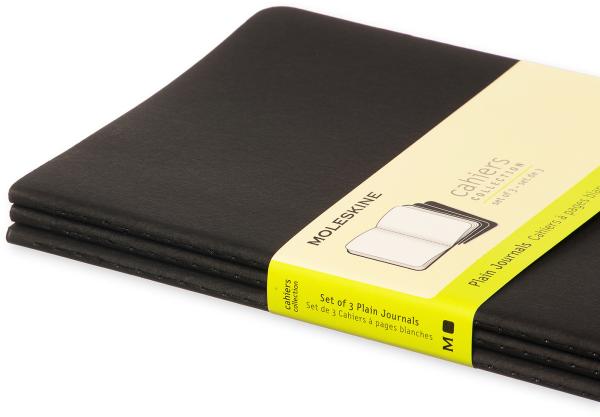 Moleskine notizheft cahier a5 497-0 blanko, schwarz 3 stück - Moleskine-497-0-9788883704970-05.jpg