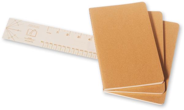 Moleskine notizheft cahier a5 500-7 blanko, natur 3 stück - Moleskine-500-7-9788883705007-03.jpg