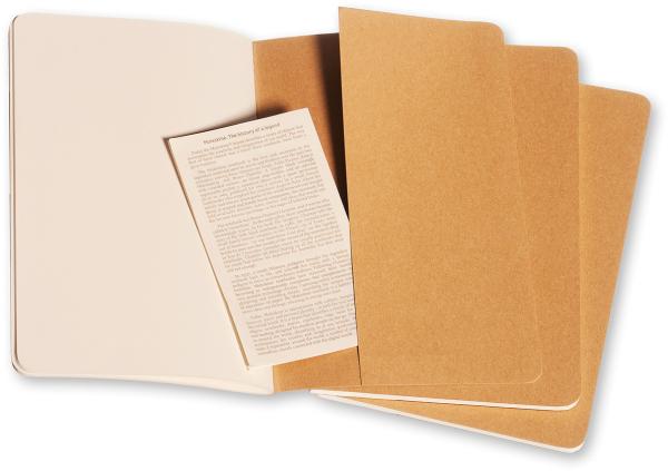Moleskine notizheft cahier a5 500-7 blanko, natur 3 stück - Moleskine-500-7-9788883705007-04.jpg