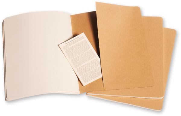 Moleskine notizheft cahier xl 25x19cm 506-9 blanko, natur 3 stück - Moleskine-506-9-9788883705069-04.jpg