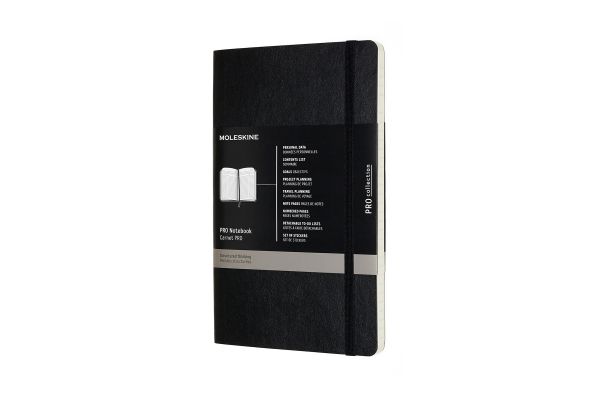 Moleskine notizbuch pro 21x13cm 620787 schwarz, 192 seiten - Moleskine-620787-8058647620787