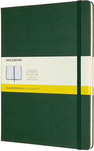 Moleskine notizbuch xl hc 25x19cm 629124 kariert, myrtengrün, 192 s. - Moleskine-629124-8058647629124