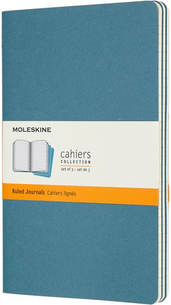 Moleskine notizbuch karton 3x l/a5 629599 liniert, lebhaftes blau,80 s. - Moleskine-629599-8058647629599