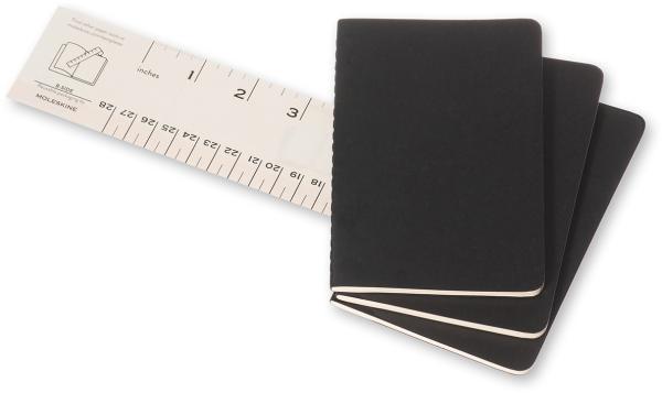 Moleskine notizheft cahier a6 704901 kariert, schwarz 3 stück - Moleskine-704901-9788883704901-03.jpg